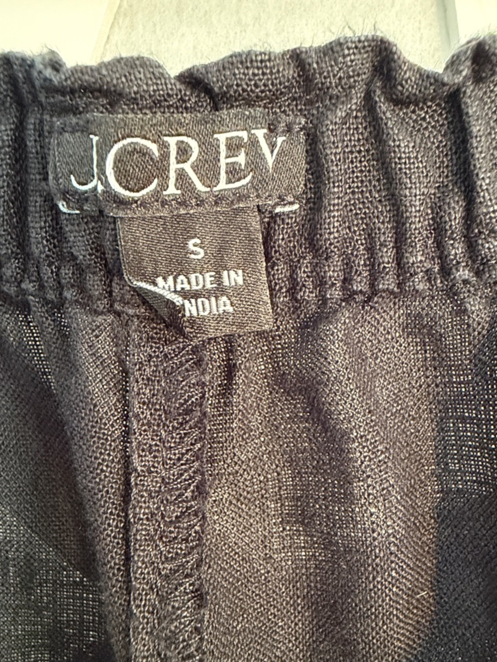 J. Crew Stratus Black Linen Wide-Leg Pants - Picture 3 of 4